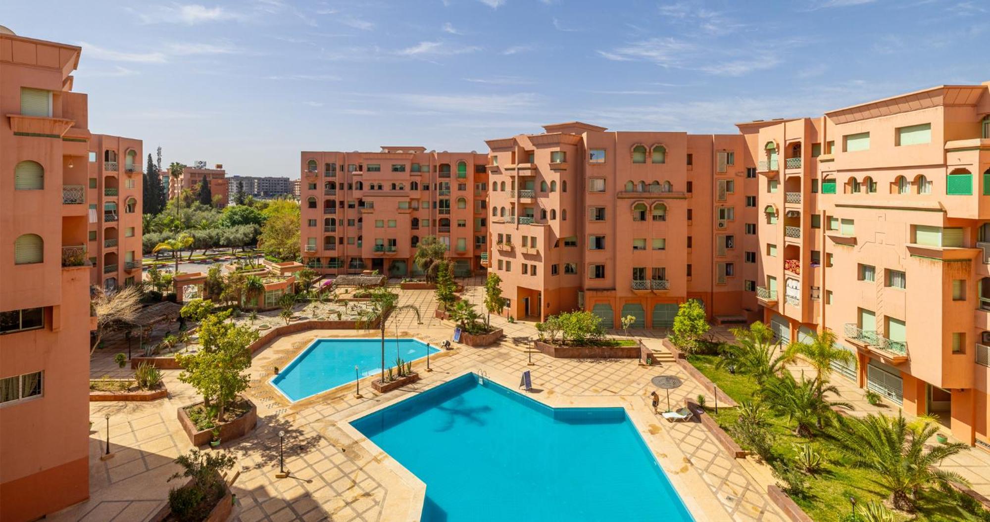 Ferienwohnung Charming 2-Bed Oasis Pool View Marrakesch Exterior foto