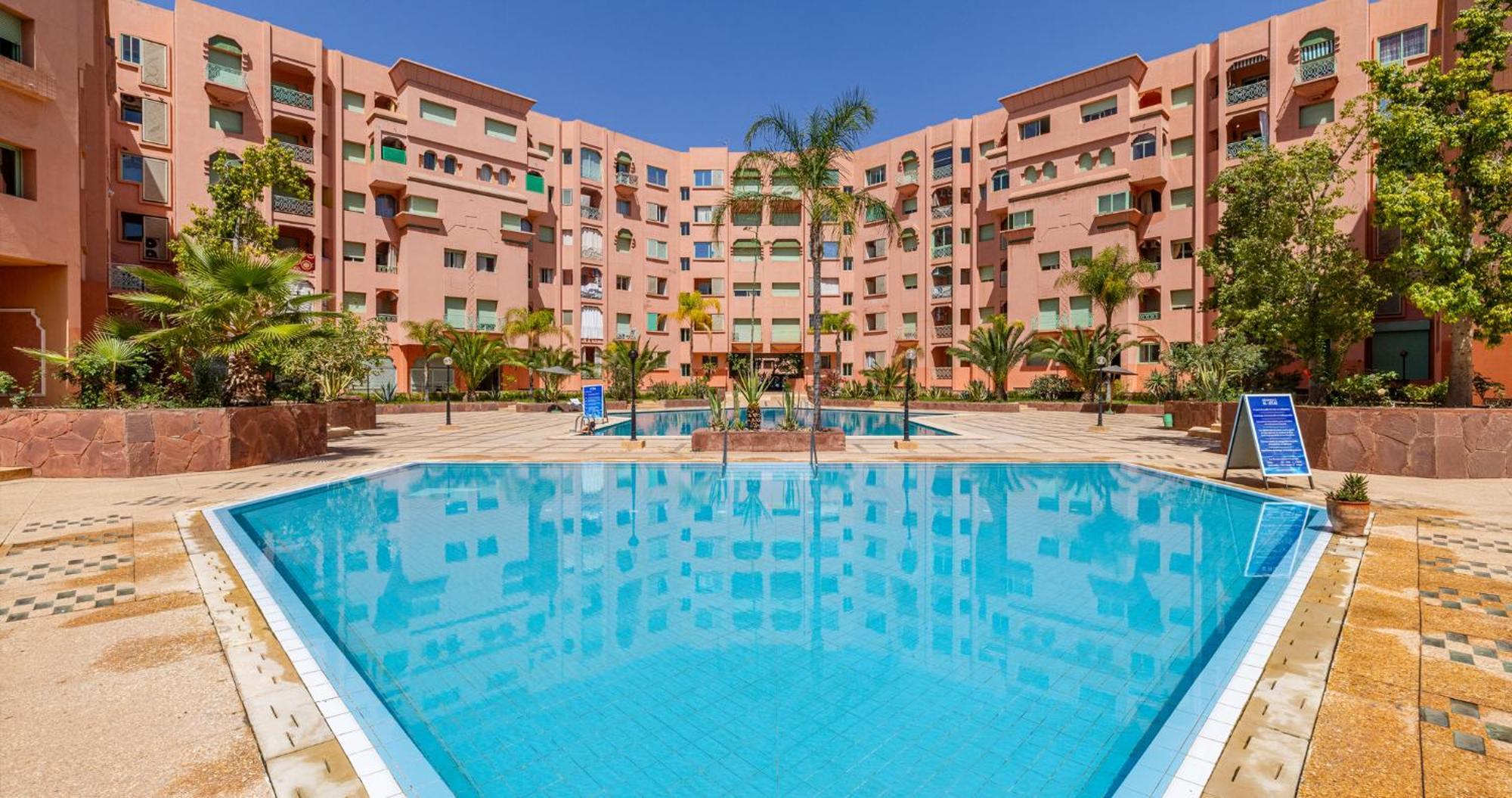 Ferienwohnung Charming 2-Bed Oasis Pool View Marrakesch Exterior foto